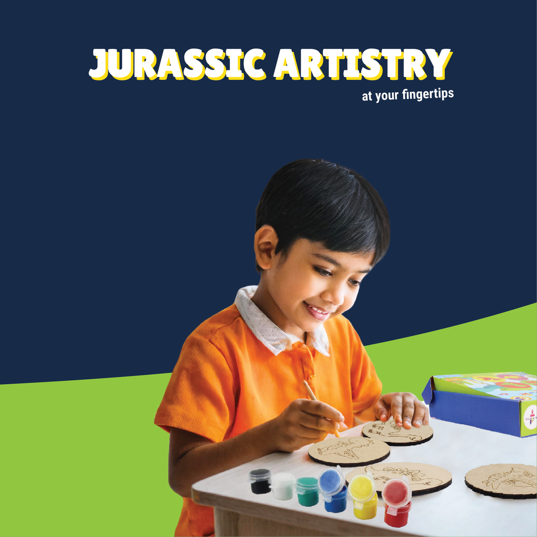 Dinosaur Coaster Painting kit